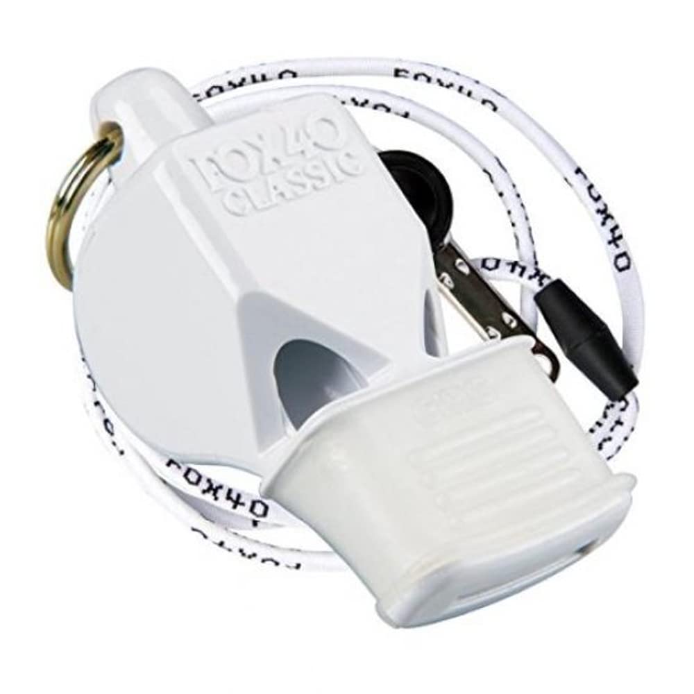 Fox 40 Classic CMG Pealess Safety Whistle, 115 dB, White - 9603-0708