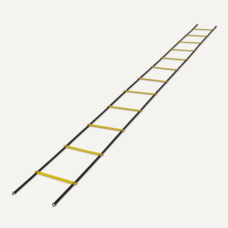 Agility Ladder Training Kit - 20ft Ladder, 4 Hurdles, 12 Cones, Parachute, Jump Rope, 5 Resistance Bands