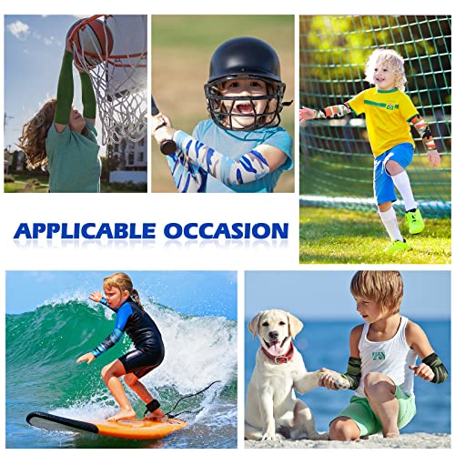 Kids UV Sun Protection Arm Sleeves 14 Pairs - Age 3-7, Novel Colors