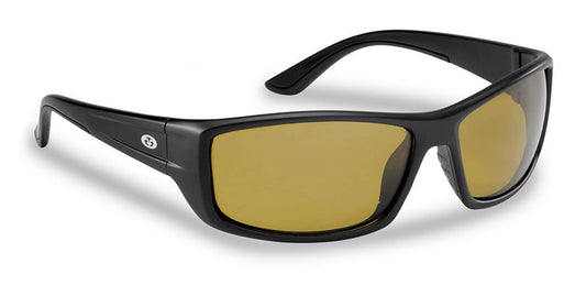 Flying Fisherman 7719BY Buchanan Polarized Sunglasses Black Yellow Amber