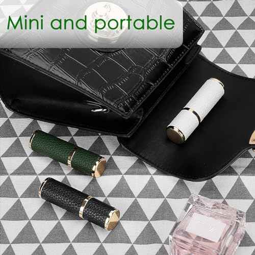 LUEXBOX 7 Pack Portable Perfume Bottle for Travel, Mini Refillable Perfume Dispenser, 5ml Faux Leather Leak Proof Perfume Atomizers Bottles Sprayer for Pocket Perfume