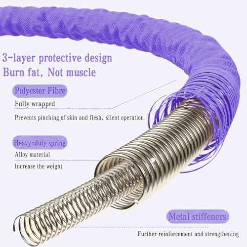 Infinity Hoop, Weighted Hula Hoop, Hula Hoops for Adults, Weighted Hula Hoops for Women - Spring Weighted Design Burns Fat,No Noise and No Meat Clipping