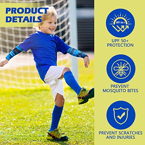 Kids UV Sun Protection Arm Sleeves 14 Pairs - Age 3-7, Novel Colors