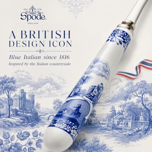 25cm Blue & White Salad Servers Set - Blue Italian Pattern, Portmeirion