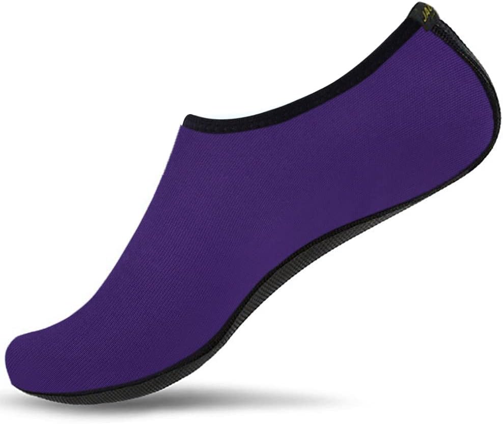 JACKSHIBO Water Shoes for Women Men Swim Shoes Water Socks for Cruise Essentials Swimming Aqua Beach Pool Yoga Surf