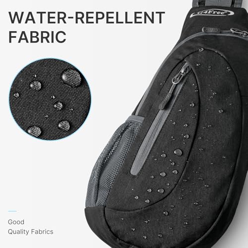 G4Free Lightweight Crossbody Sling Bag for Men Women - Dark Grey
