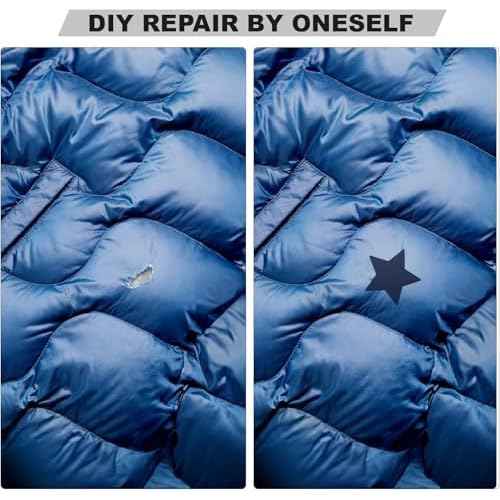 OAZ 8 Pieces 7.87 x 5.9 inch Nylon Repair Patches Nylon Fabric Patch Self-Adhesive Nylon Repair Tape Waterproof Lightweight Outdoor Gear Repair Patch Kit for Down Jacket Clothing Tent Bag (Black)