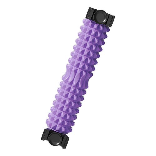 Portable Foam Roller with Suction Cup for Muscle Massage & Sawtooth Trigger Point Therapy (Purple)