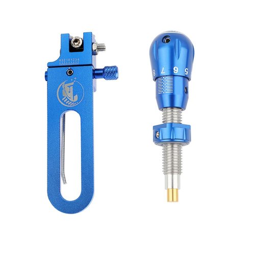 SHARROW Archery Magnetic Arrow Rest and Archery Cushion Plunger Pressure Button Adjustable RH for Recurve Bow (Blue)