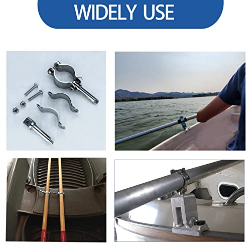 Stainless Steel Clamp-On Oarlocks for Boats Kayaks Canoes Marine Yacht