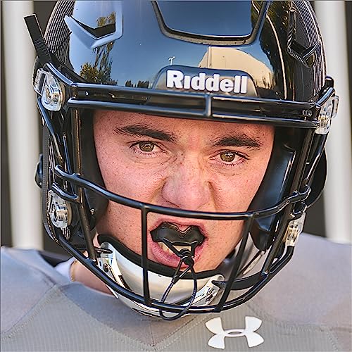 Under Armour Adult Red Custom Fit Sports Mouth Guard with Detachable Helmet Strap