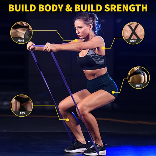 Purple Resistance Band for Fitness & Workout, Latex Pull-up Exercise Bands