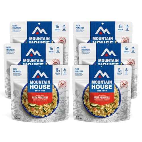 Mountain House Pasta Primavera Freeze Dried Backpacking & Camping Food 6-Pack