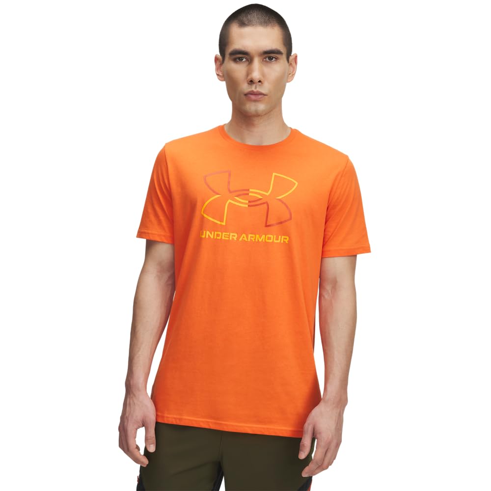 Under Armour Men's Global Foundation Short Sleeve T Shirt, (844) Orange Base/Surplus Orange/Squad Orange, 4X-Large