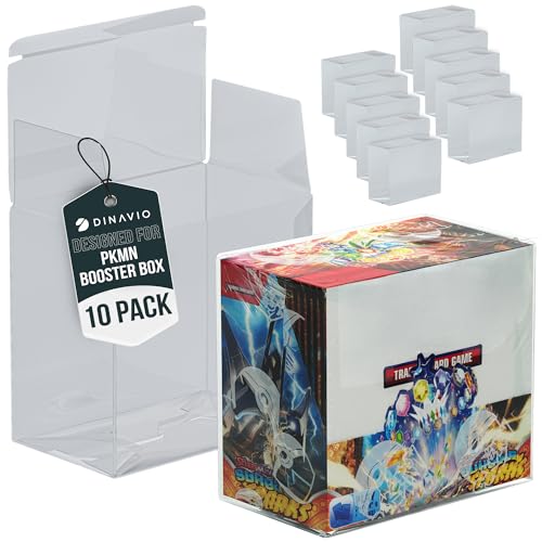 Plastic PKMN Booster Box Protectors 0.5mm Thick - 10 Pack (Variation: 10 Pack)