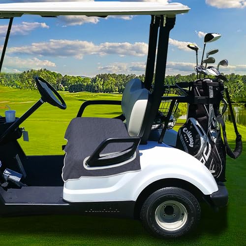 YOKYHOM Microfiber Golf Cart Seat Covers for 2/4-Seater - Grey Black