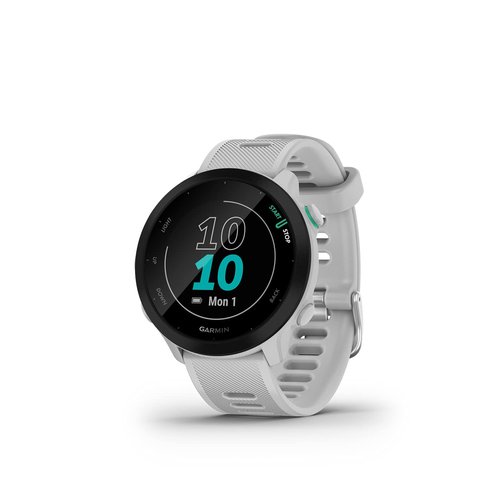 Garmin Forerunner 55, GPS Running Watch with Daily Suggested Workouts, Up to 2 weeks of Battery Life, White