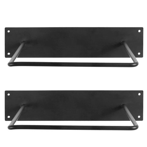MyGift Yoga Ball Storage Rack in Industrial Matte Black Metal, Wall Mounted Sport Gym Studio Exercise Equipment Holder for Large Stability Balls, Set of 2