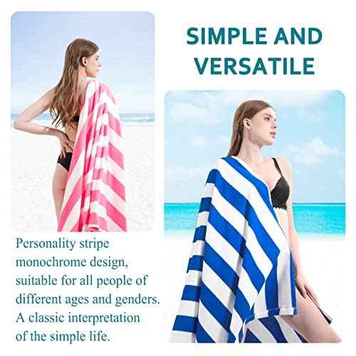 6 Packs Oversized 72x40 Inch Stripe Beach Towel Thin Set Extra Large XL Big Clearance Accessories Essentials Soft Super Absorbent Pool Travel Bath Swim Camping Towels Bulk Men Women Adults Gift