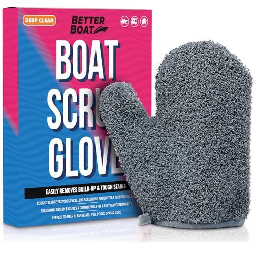 Heavy Duty Boat Scrubbing Glove for Decks and Hulls - Marine Cleaning Tool
