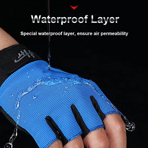 SUJAYU Water & Sports Fingerless Gloves Small Grey for Fishing Kayaking & More