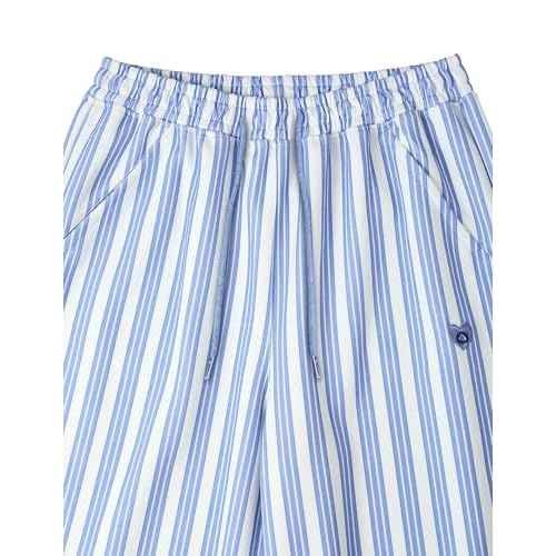 Aelfric Eden Baggy Wide Leg Sweatpants for Women Striped Sweat Pants Elastic Waist Lantern Trouser