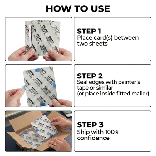120 Pack Trading Card Card Protectors 3.5 x 4.5 Inches White