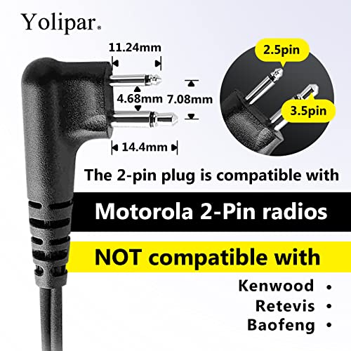 G-Shaped Earpiece for Motorola Radio CP200 GP300 Walkie Talkie Two-Way Headset with PTT Mic