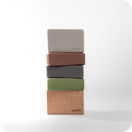 WeGym EVA foam blocks with Anti-Slip, Comfortable Grip, Sturdy Sides for Secure Workouts at Home, for Yoga, and Pilate Training (Eva, Sandstone, Set)