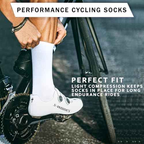 Performance Cycling Socks ? Compression, Moisture-Wicking Crew Bike Socks