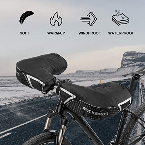 Winter Bike Handlebar Mittens for Cold Weather Cycling - MTB & Commuter