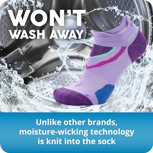 Balega Ultraglide Cushioning Performance No Show Athletic Running Socks for Men and Women (1 Pair), Light Aqua/Lake Blue, Medium
