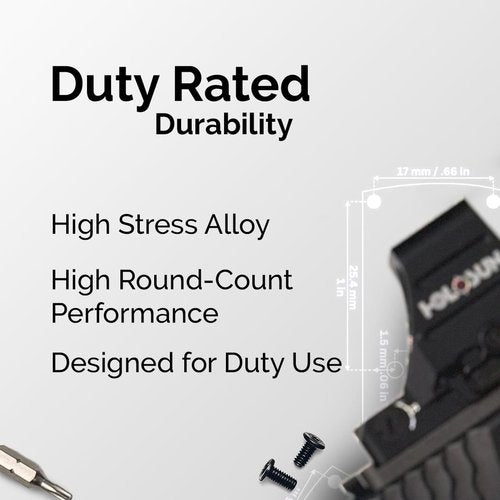 Calculated Kinetics RMR Optic Plate for Glock MOS – Fits Holosun 407C, 507C, 507 Comp – Includes Hardware, Torx Bit, Thread Locker – Not for RMR HD/SRO