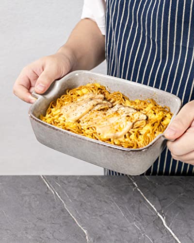 Reactive Glaze Ceramic Baking Dishes Set of 4 - 18 oz Au Gratin Pans