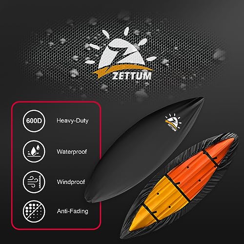 11 Ft Waterproof Kayak Cover - Heavy Duty Canoe & Paddle Board Protection
