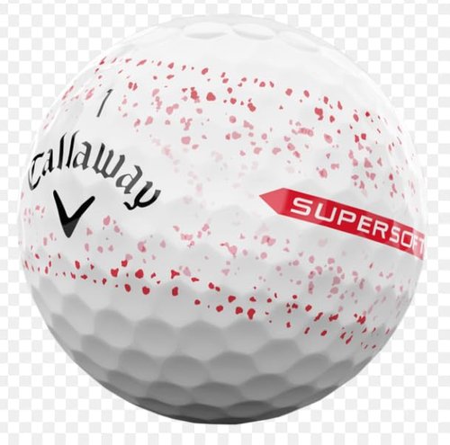 LostGolfBalls - Supersoft Splatter 360 Red Golf Balls for Callaway, Near Mint Quality, 12 Golf Balls