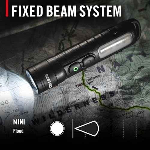 Coast KL35R 600 Lumen Rechargeable LED Pocket Flashlight with RED Light