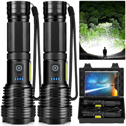 Rechargeable LED Flashlight 99,000 Lumens Waterproof Handheld Camping & Hiking Light