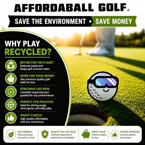 Used Golf Balls Bulk Box - 100 Count Range Practice Shag Balls for Men and Women