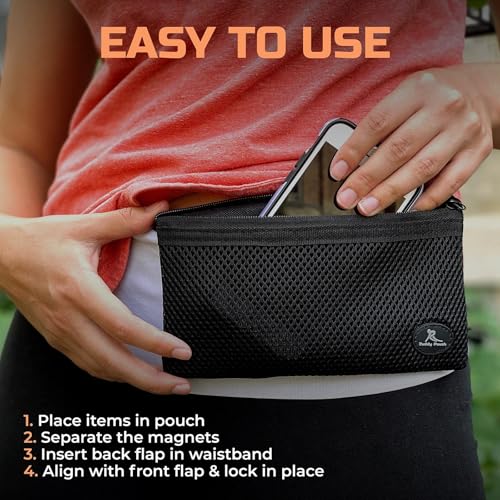 Running Buddy Magnetic Beltless Running Pouch XXL Black - No Bounce
