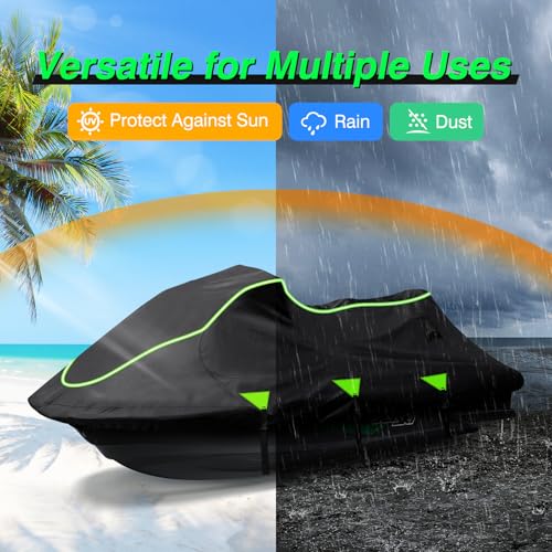 Jet Ski Cover 120-135 Inches Universal Fit for Yamaha Sea-Doo Kawa M