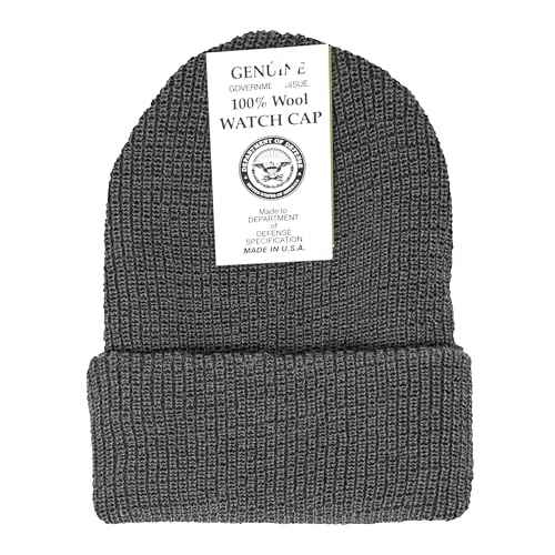 M MCGUIRE GEAR Warm Wool Military GI Watch Cap, 100% Wool US Made Tactical Beanie, Winter Hat for Men and Women - One Size