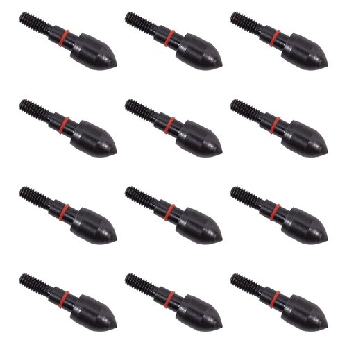 SOPOGER 12pcs Archery Bullet Points 100/125 Grain Field Points Arrow Screw-in Field Tips for Recurve Compound Bow Crossbow Hunting Shooting Practice (100 Grain)