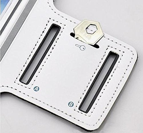 White Running Armband for iPod Touch 7 - Sports Gym Workout Case Cover Band Compatible with iPod Touch 7