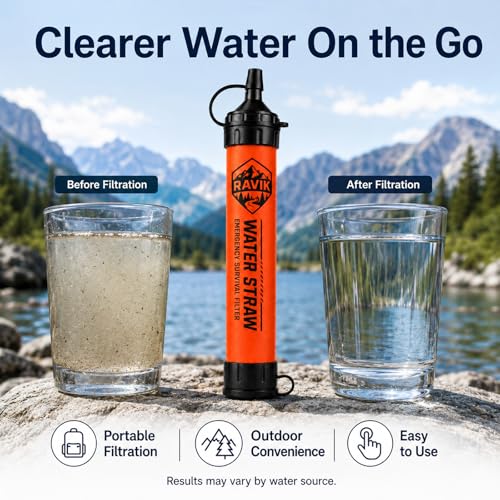 Water Filter Straw 2 Pack - Portable Microplastic & Sediment Purifiers