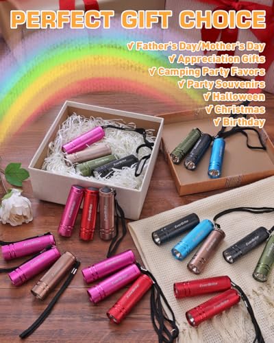 30-Pack Aluminum Mini LED Flashlights - Portable Compact Bulk Set with Batteries