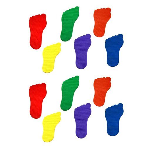 GSi Feet Spot Markers Set of 6 Pairs Non-Toxic Non-Slip in Assorted Colours for Kids Education and Learning
