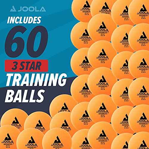 JOOLA Training 3 Star Table Tennis Balls 12, 60, or 120 Pack - 40+mm Regulation Bulk Ping Pong Balls for Competition and Recreational Play - Fun as a Cat Toy - Indoor and Outdoor Compatible