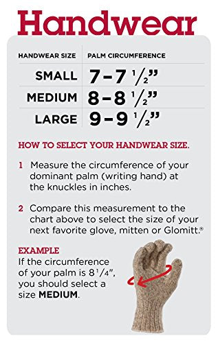 Men's Mid Weight Wool Ragg Glove - Large Brown Tweed