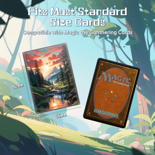 MTG Card Sleeves - Taiga Red Green Fantasy Dual Lands Series - 100 Count Standard Size TCG Art Sleeves